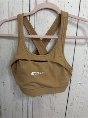 ECHT Crossback Sports Bra in Camel Tan